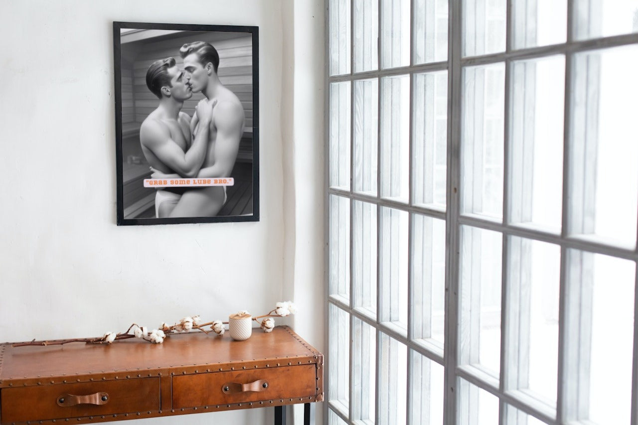 Bros of the 50s Sauna: 'Lube' print