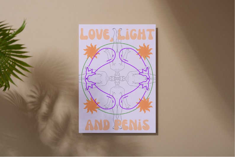 Love, Light and Penis Print