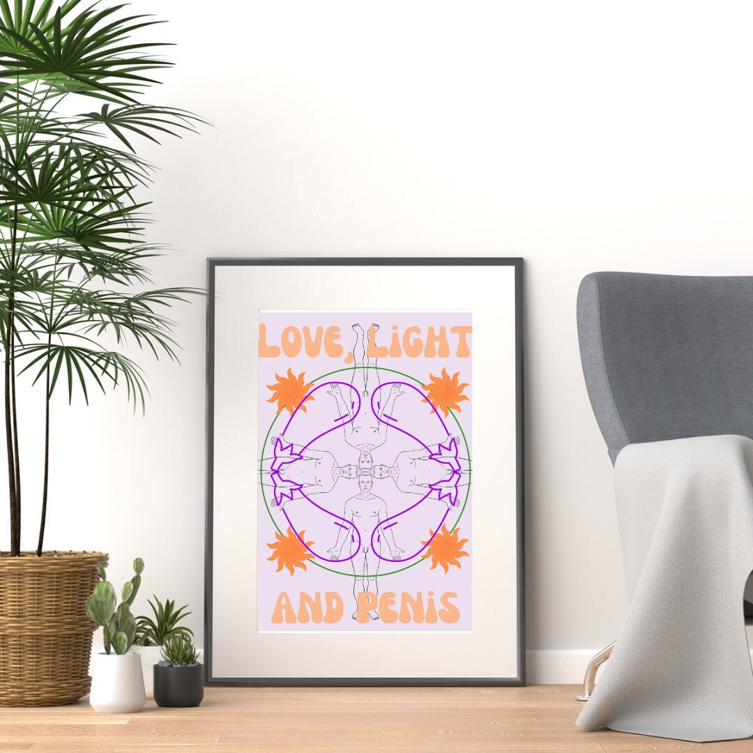 Love, Light and Penis Print
