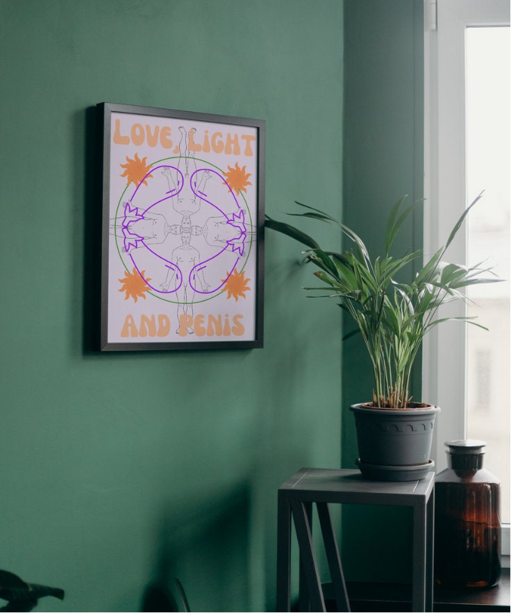 Love, Light and Penis Print