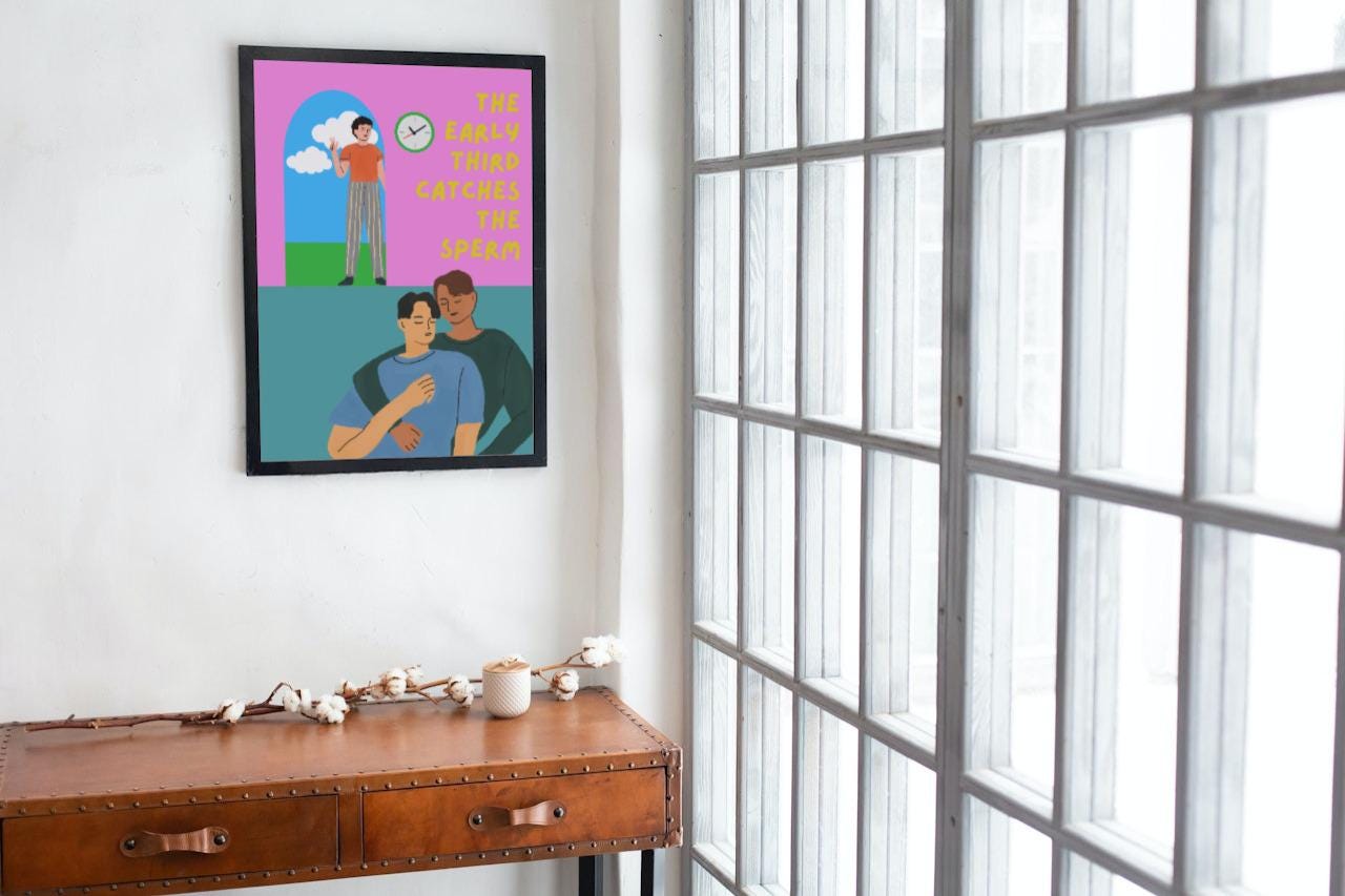 The Early Third Catches The Sperm A4 A3 Print