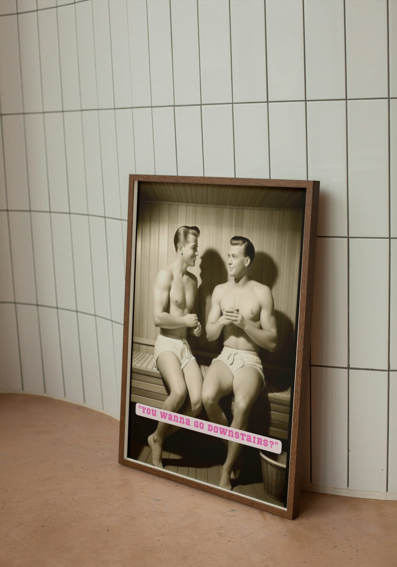 Bros of the 50s Sauna: 'Head Downstairs' print