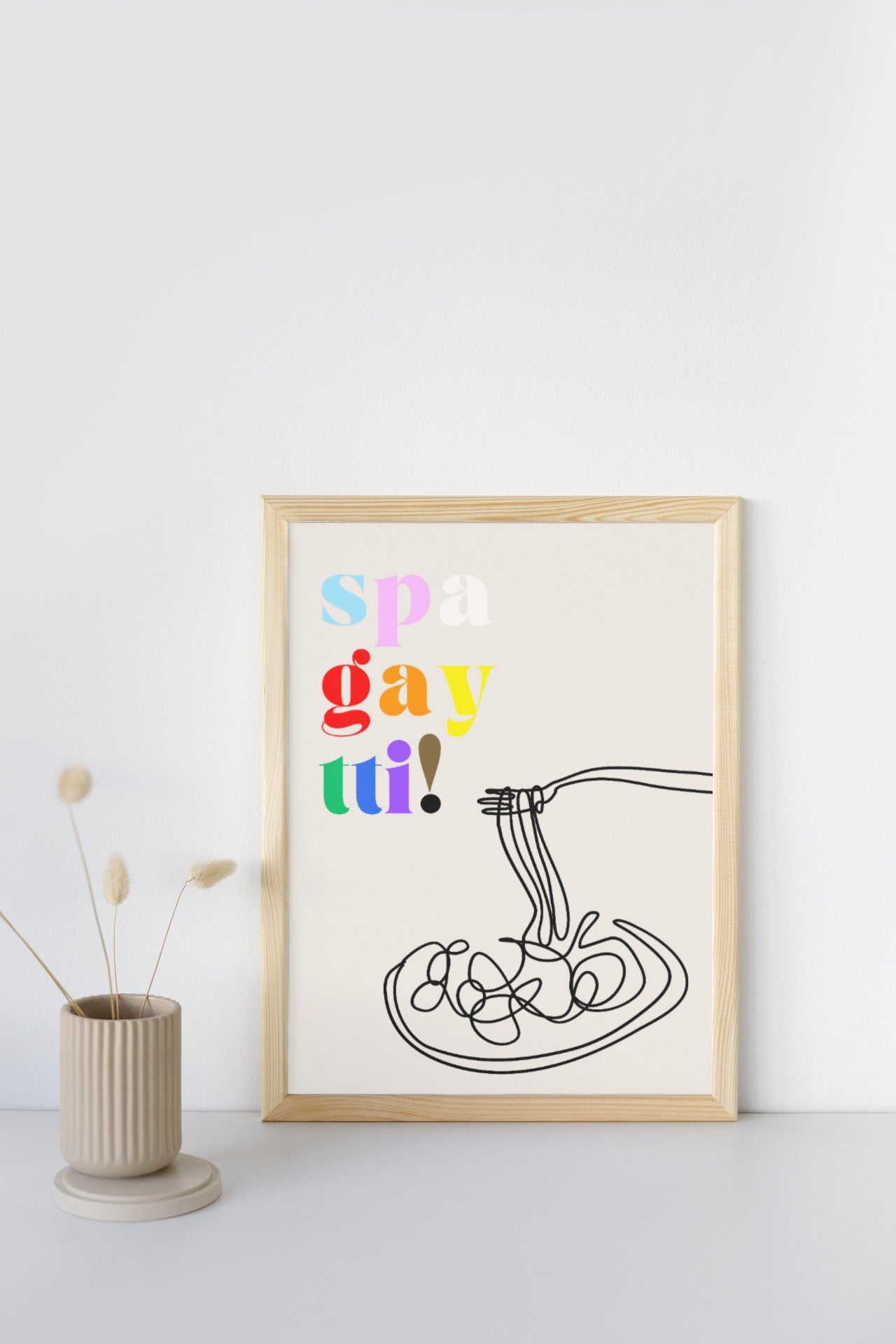 'Spa-gay-tti' print