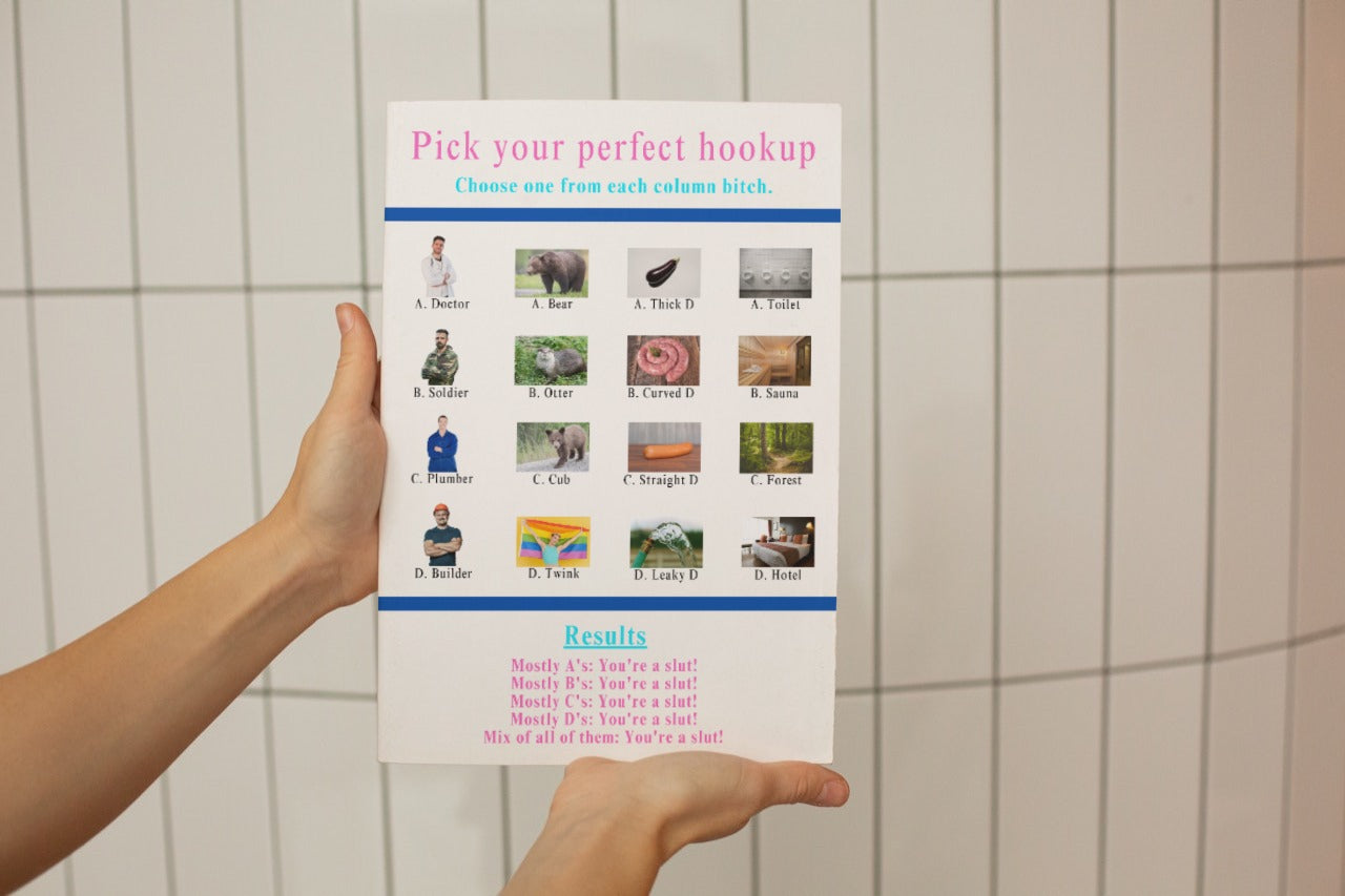 'Pick your hookup' print