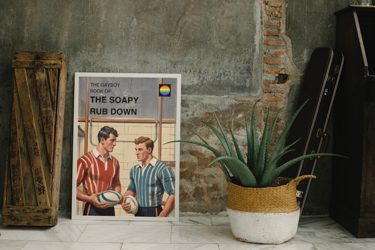 Vintage Books: Soapy Rub Down Print