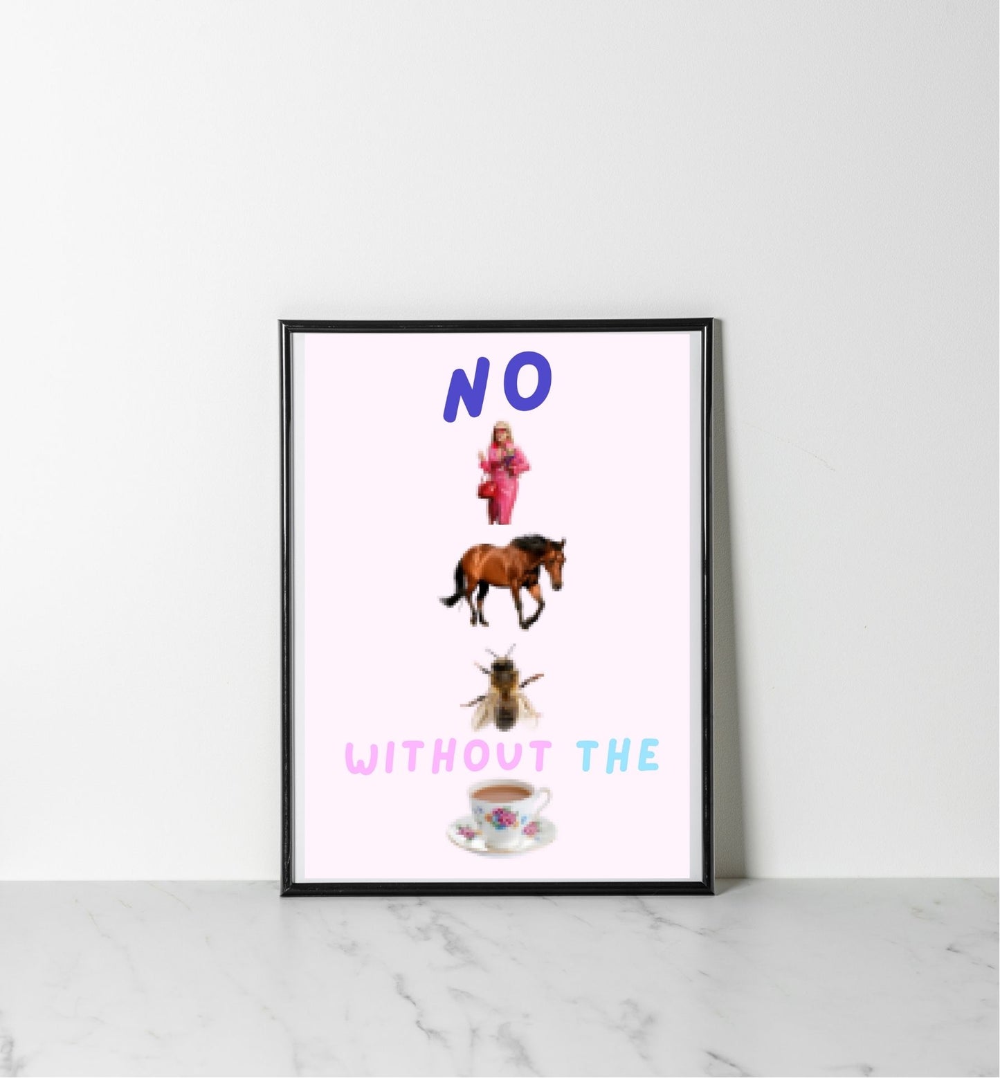 'No L G B without the T' print