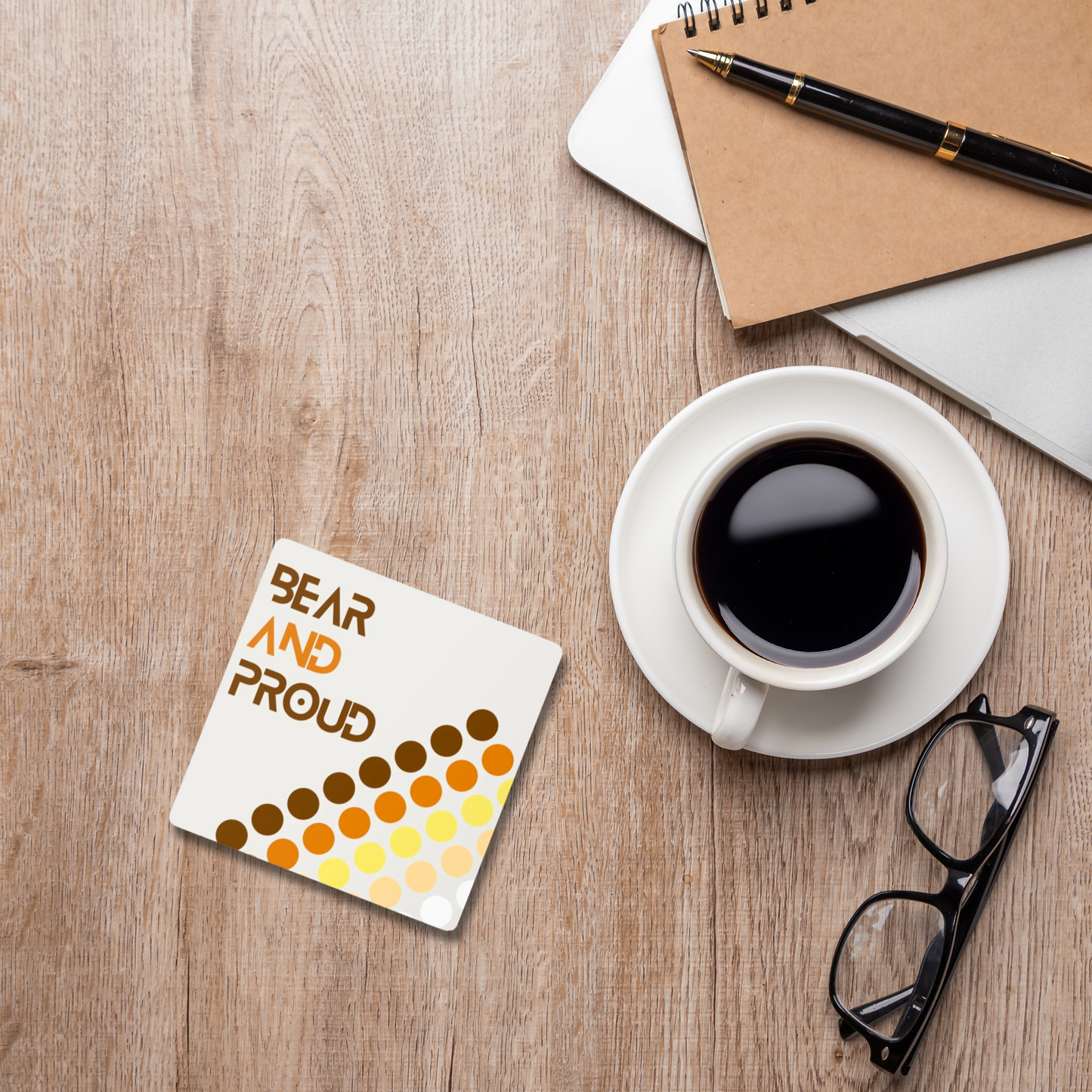'Bear and Proud' coaster
