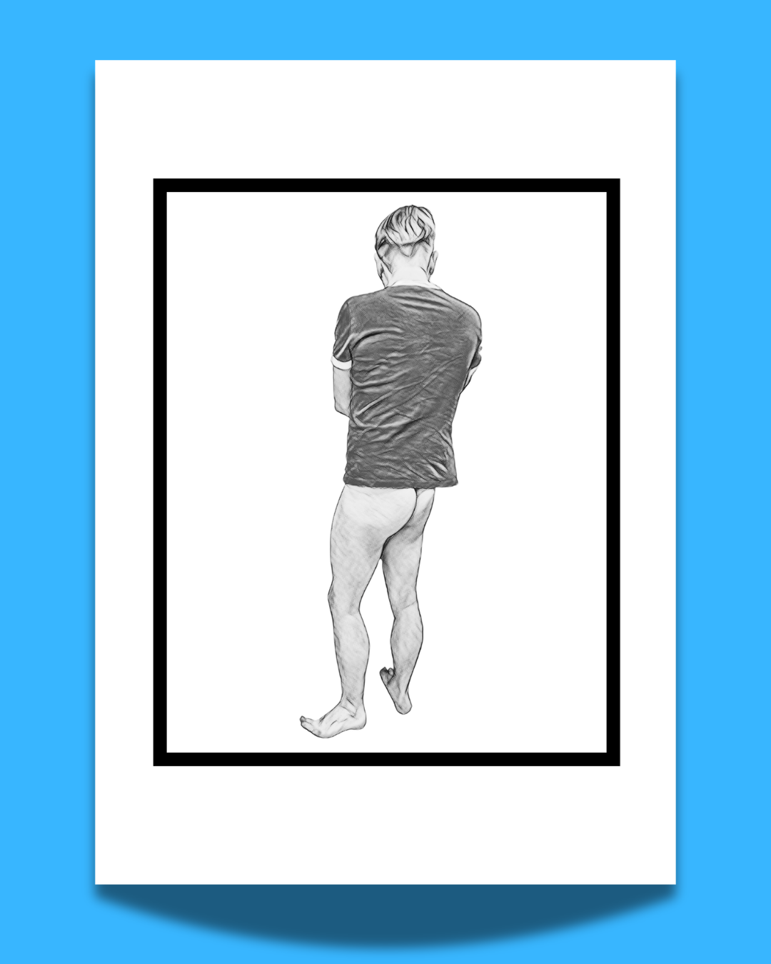 Mono 'Shorts off' print