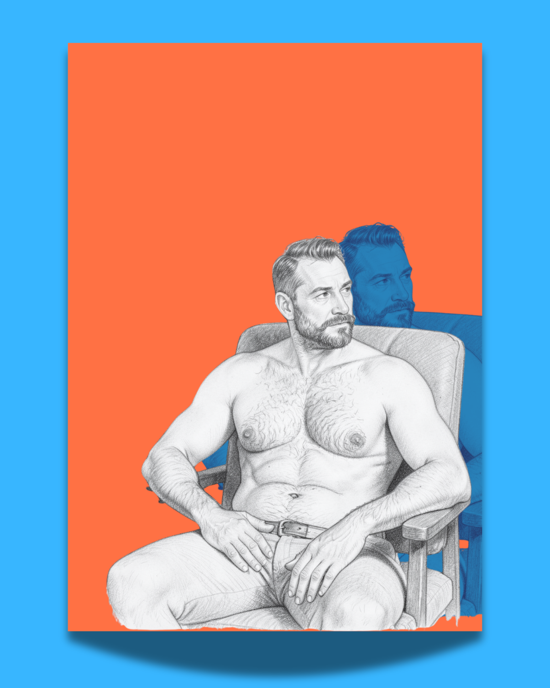 'Blue Beef Shadow' print