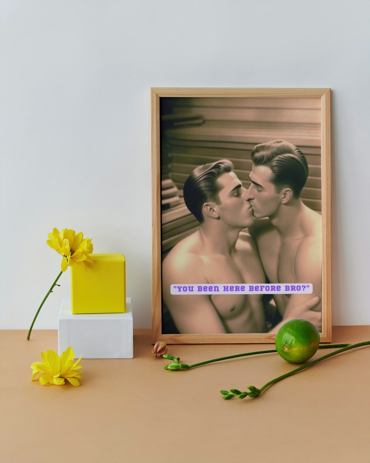 Bros of the 50s Sauna: 'Been here before' print