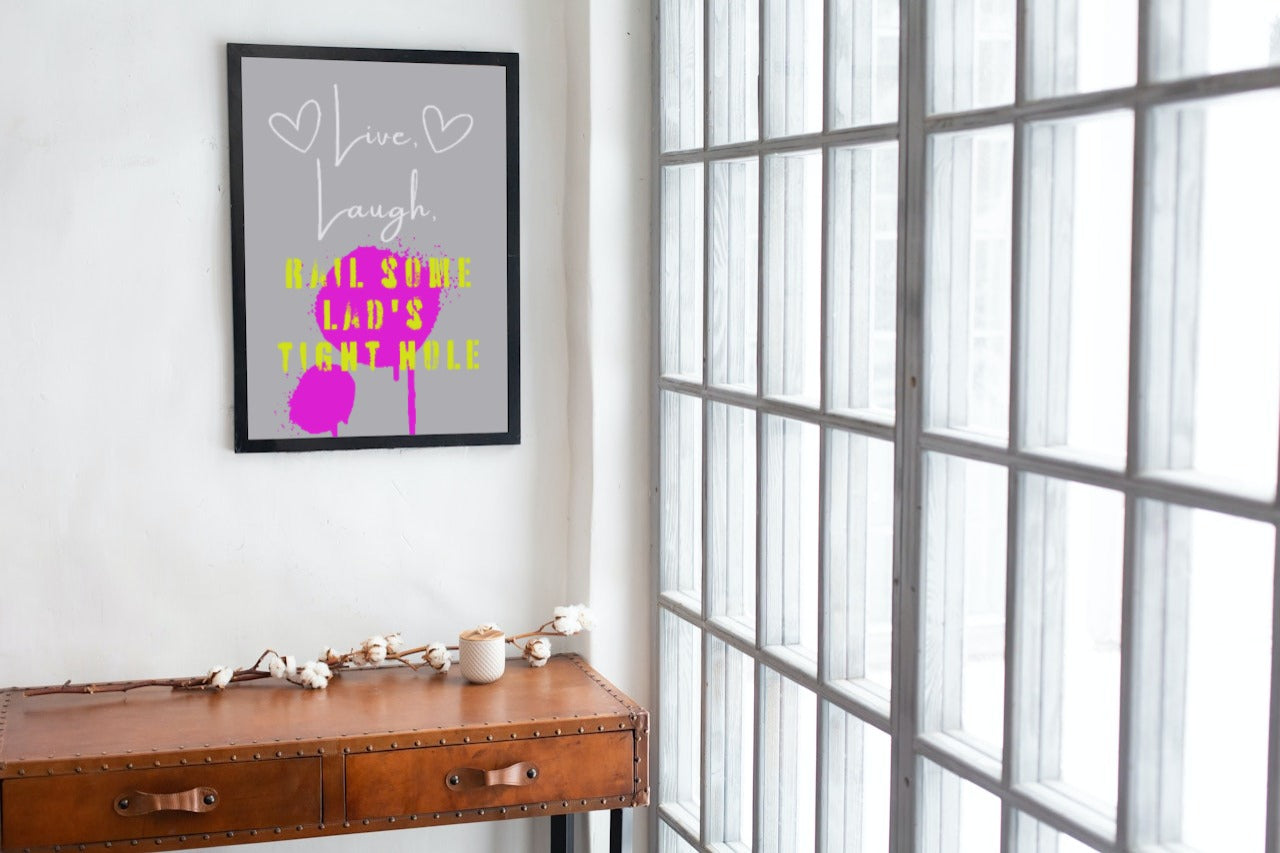 Live, Laugh, Rail print
