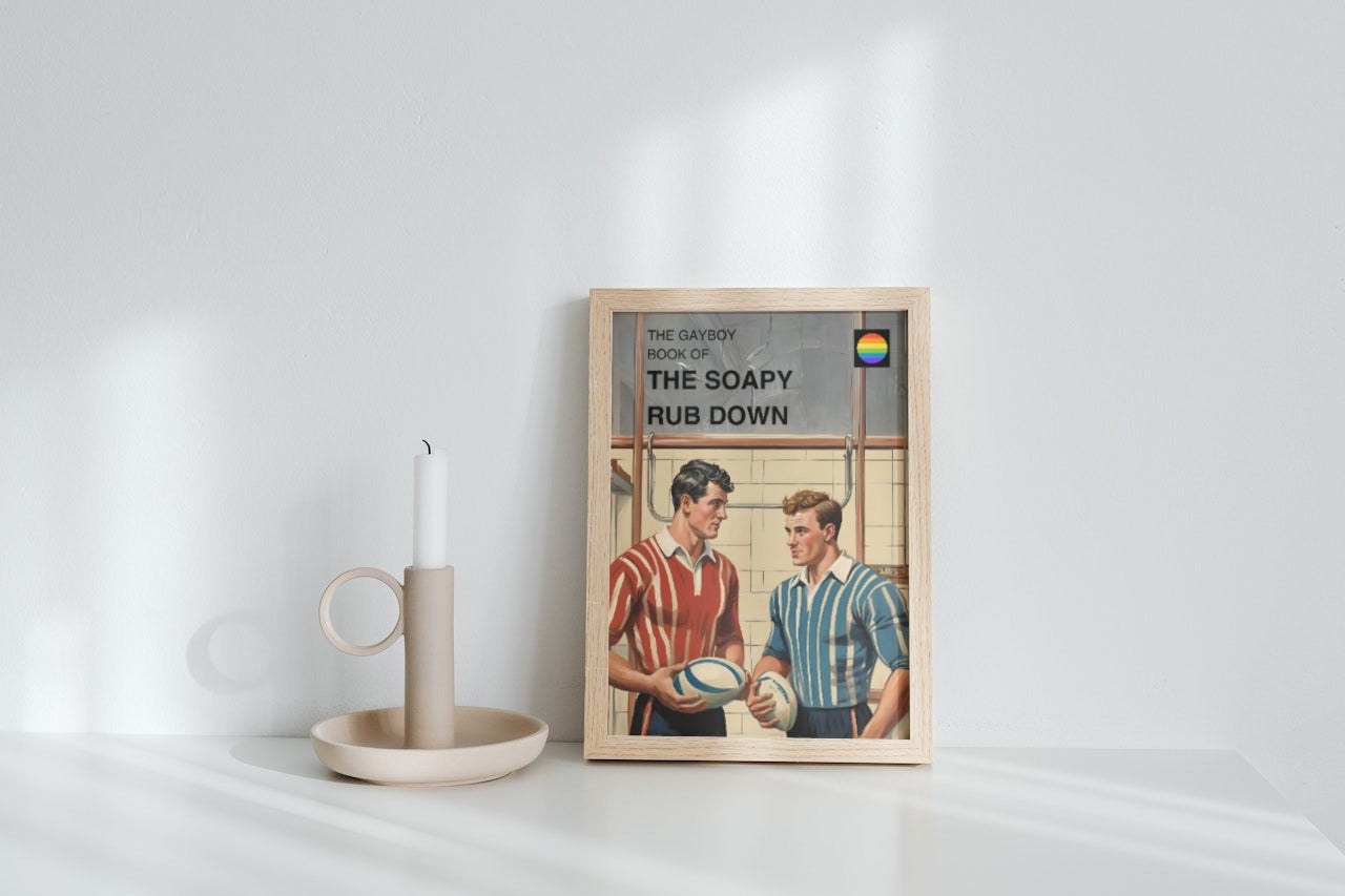 Vintage Books: Soapy Rub Down Print