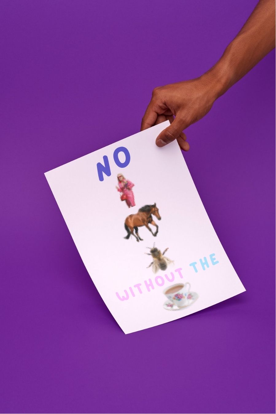 'No L G B without the T' print