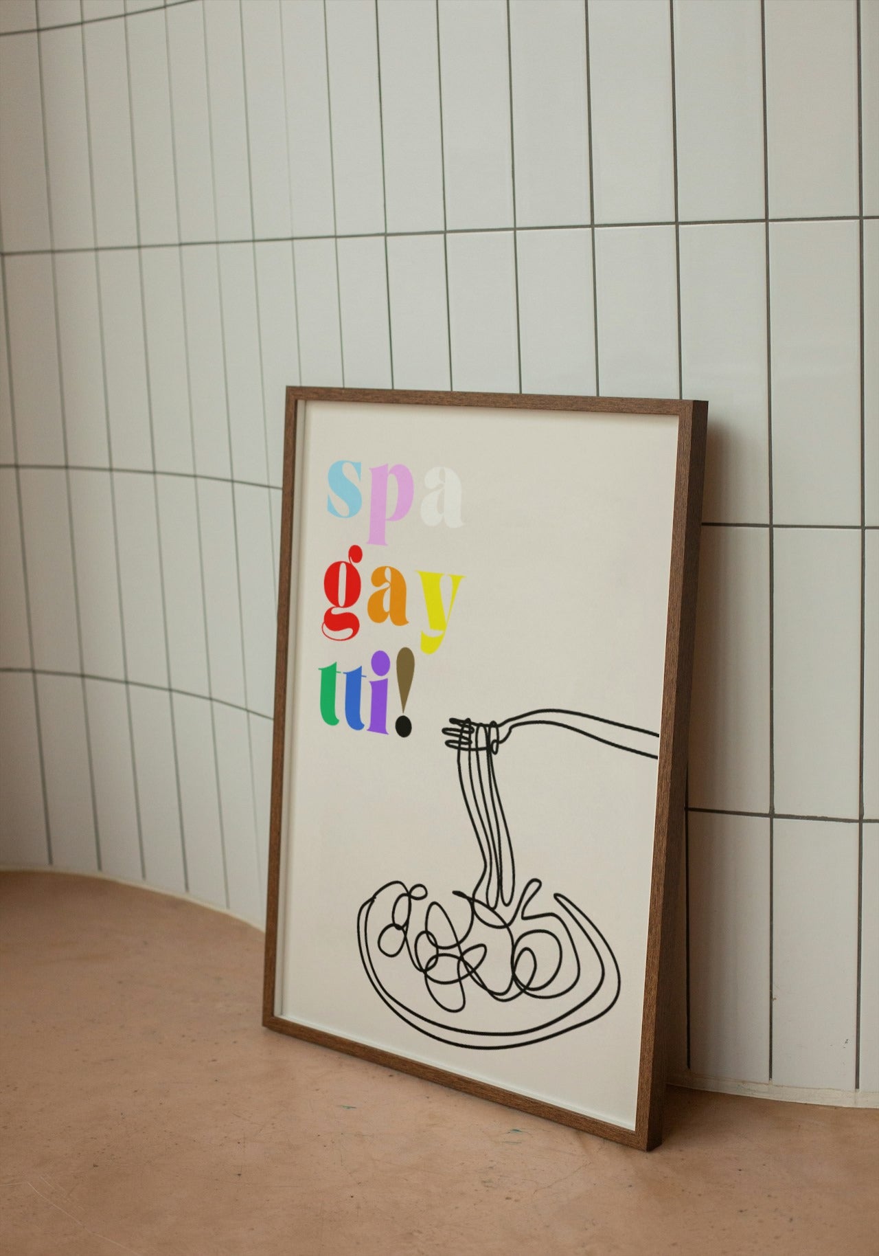'Spa-gay-tti' print