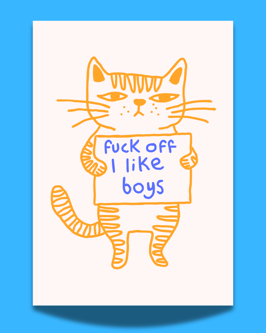 'F*ck off I like boys' print