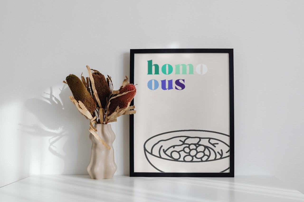 'Homo-ous' print