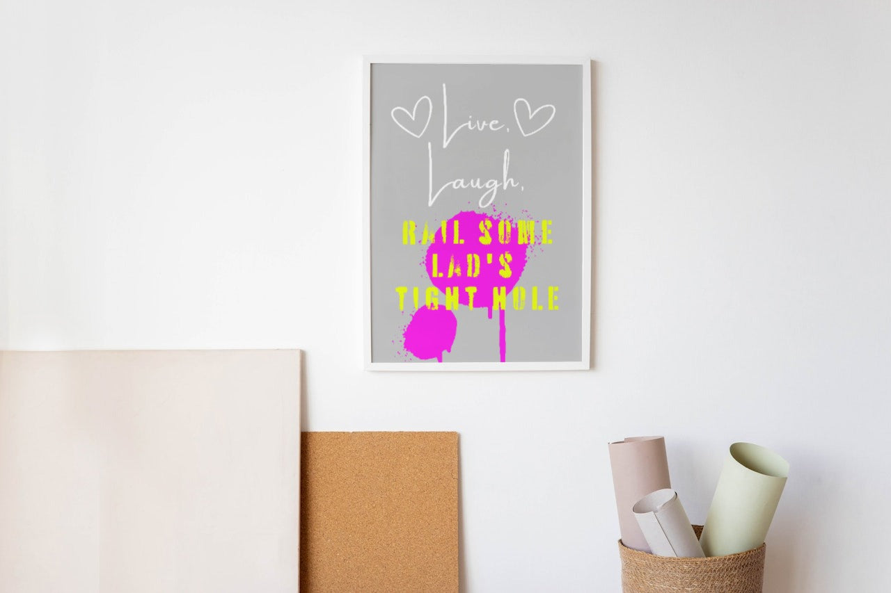 Live, Laugh, Rail print