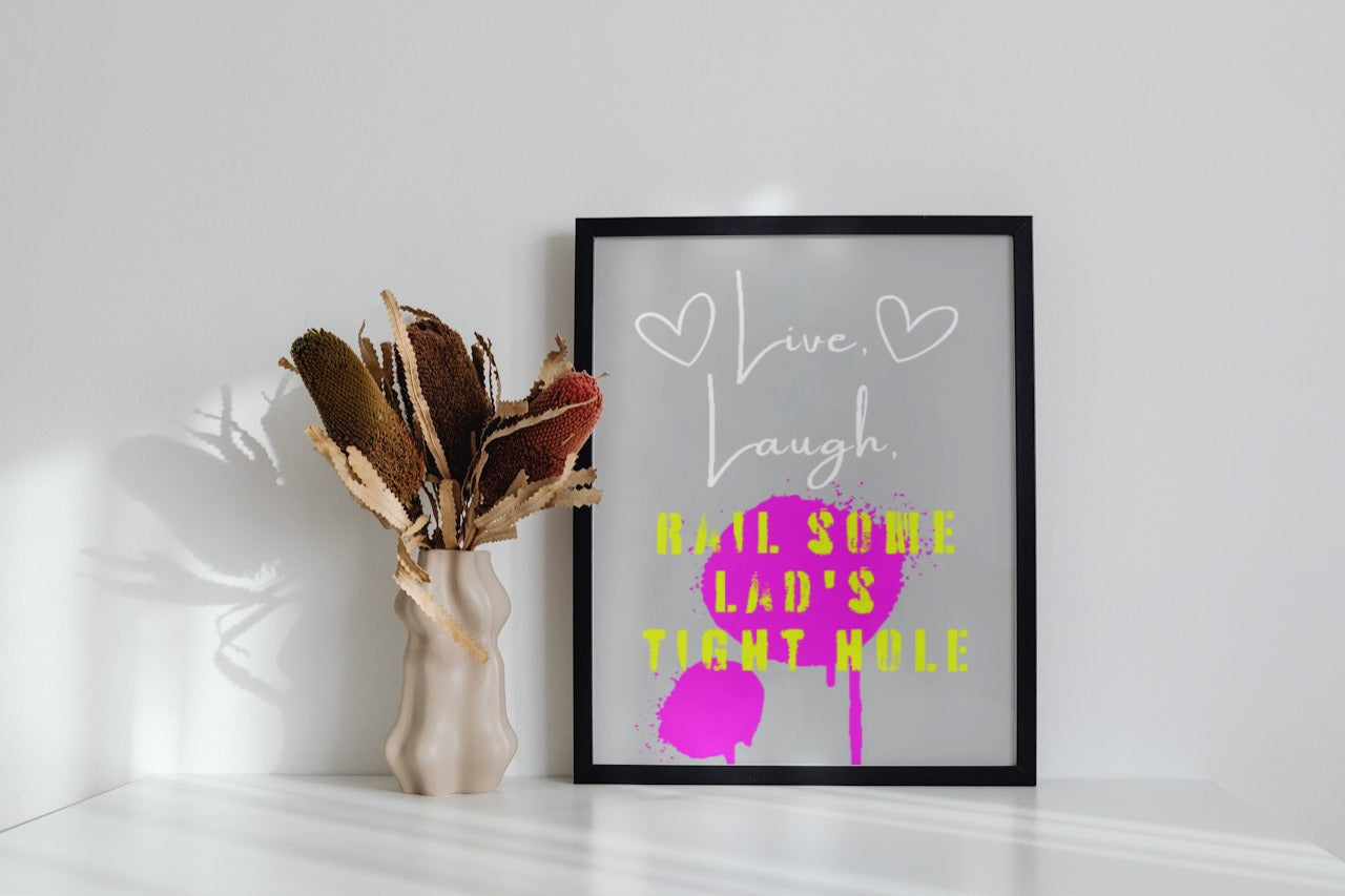 Live, Laugh, Rail print