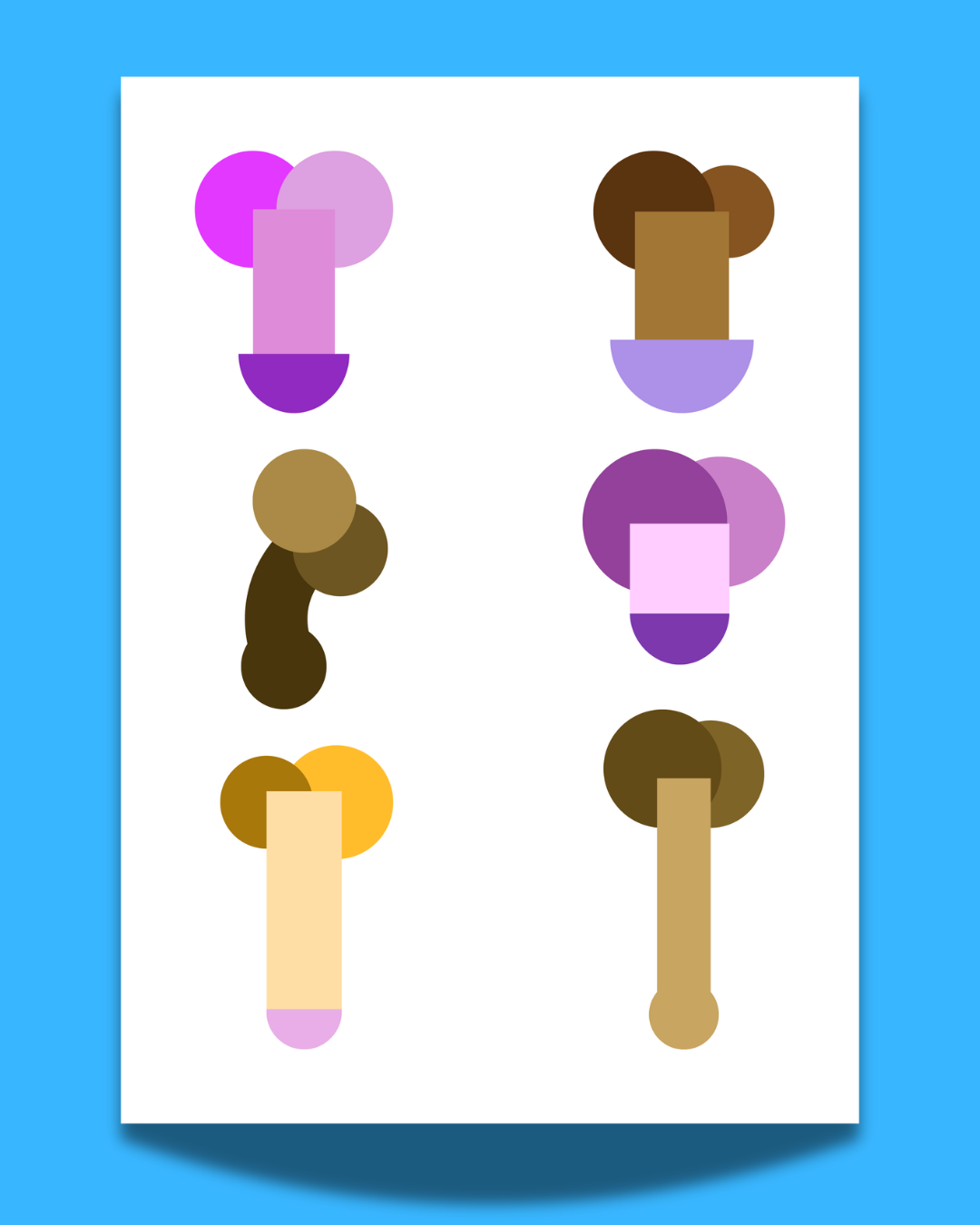 'Willies' (skin tones) print