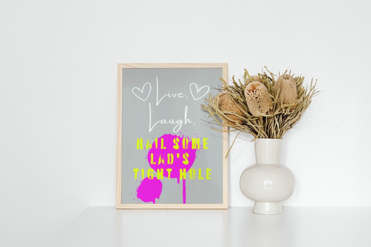 Live, Laugh, Rail print