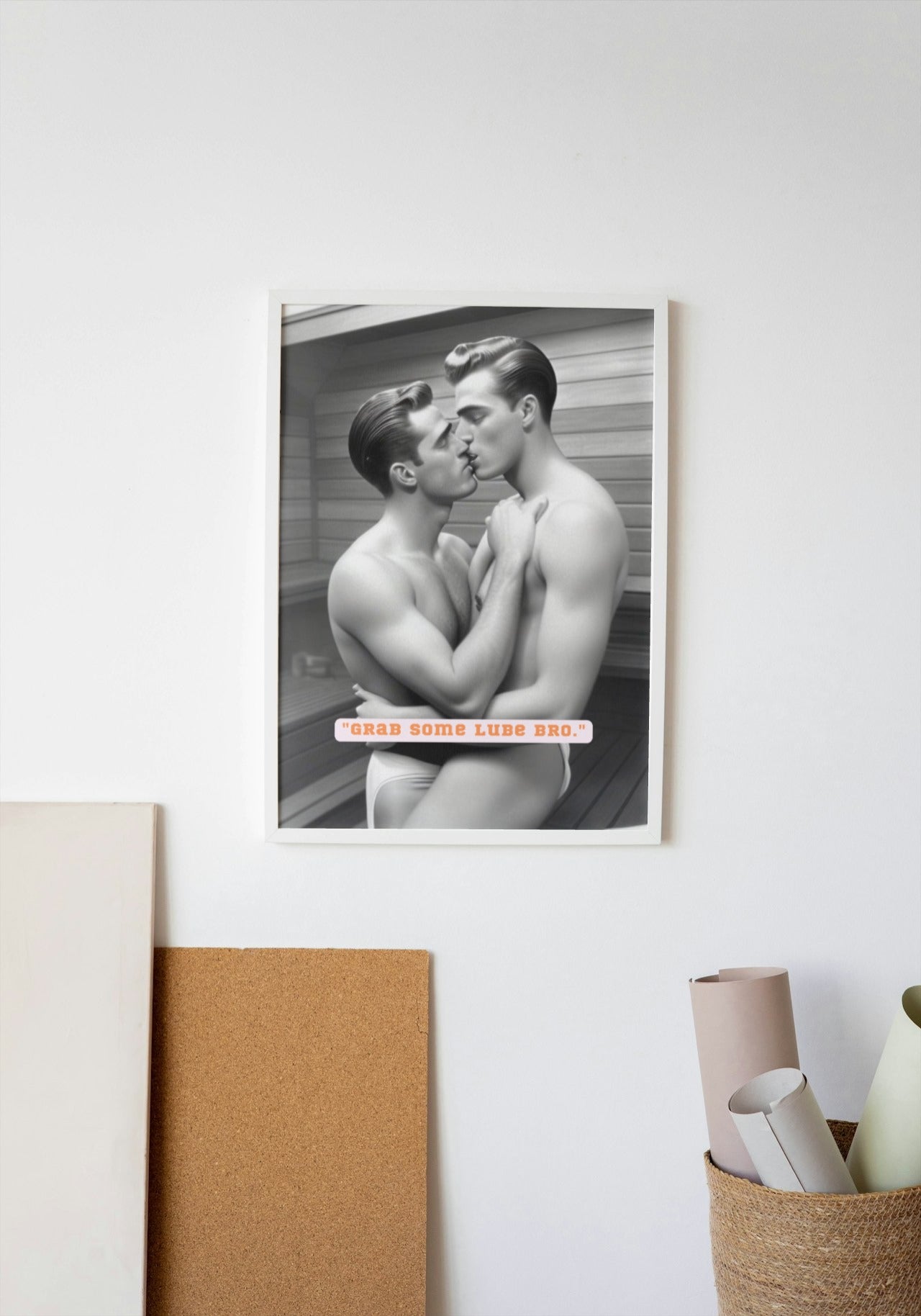 Bros of the 50s Sauna: 'Lube' print