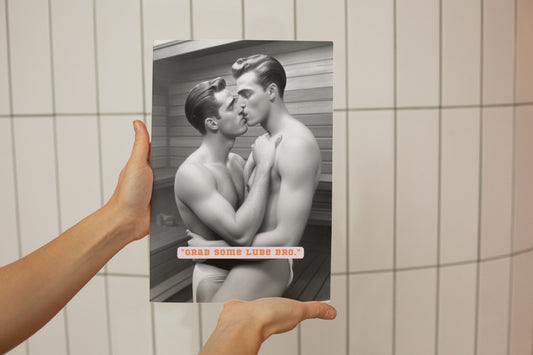 Bros of the 50s Sauna: 'Lube' print