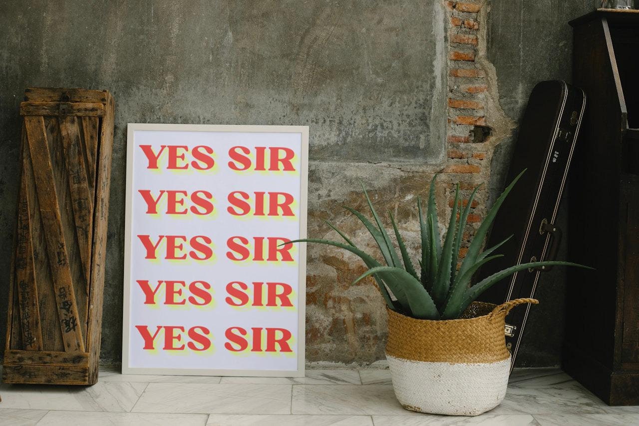 'Yes Sir' print