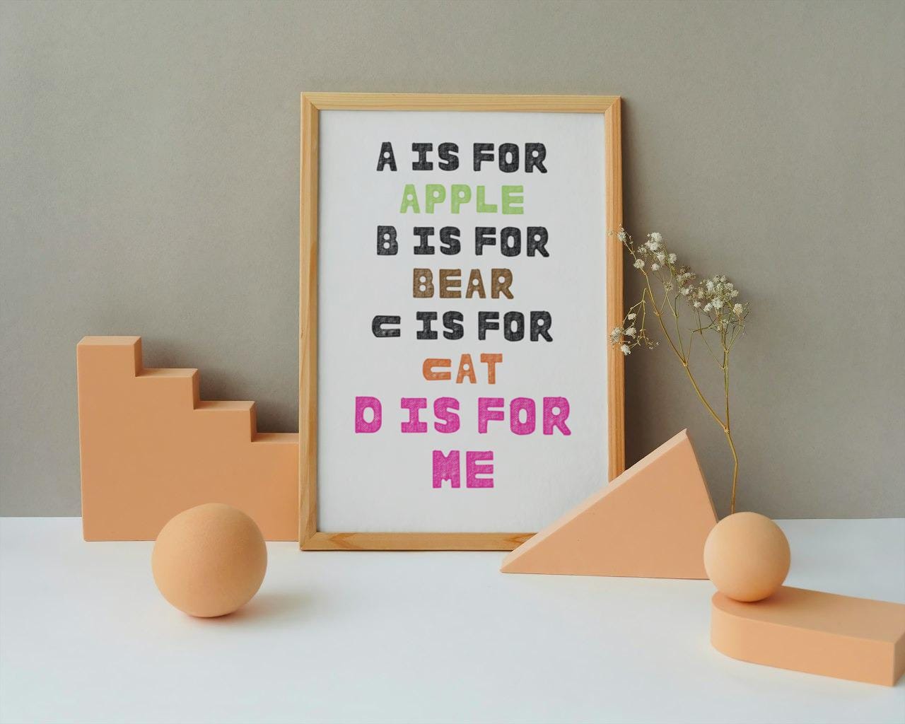 'D is for me' print