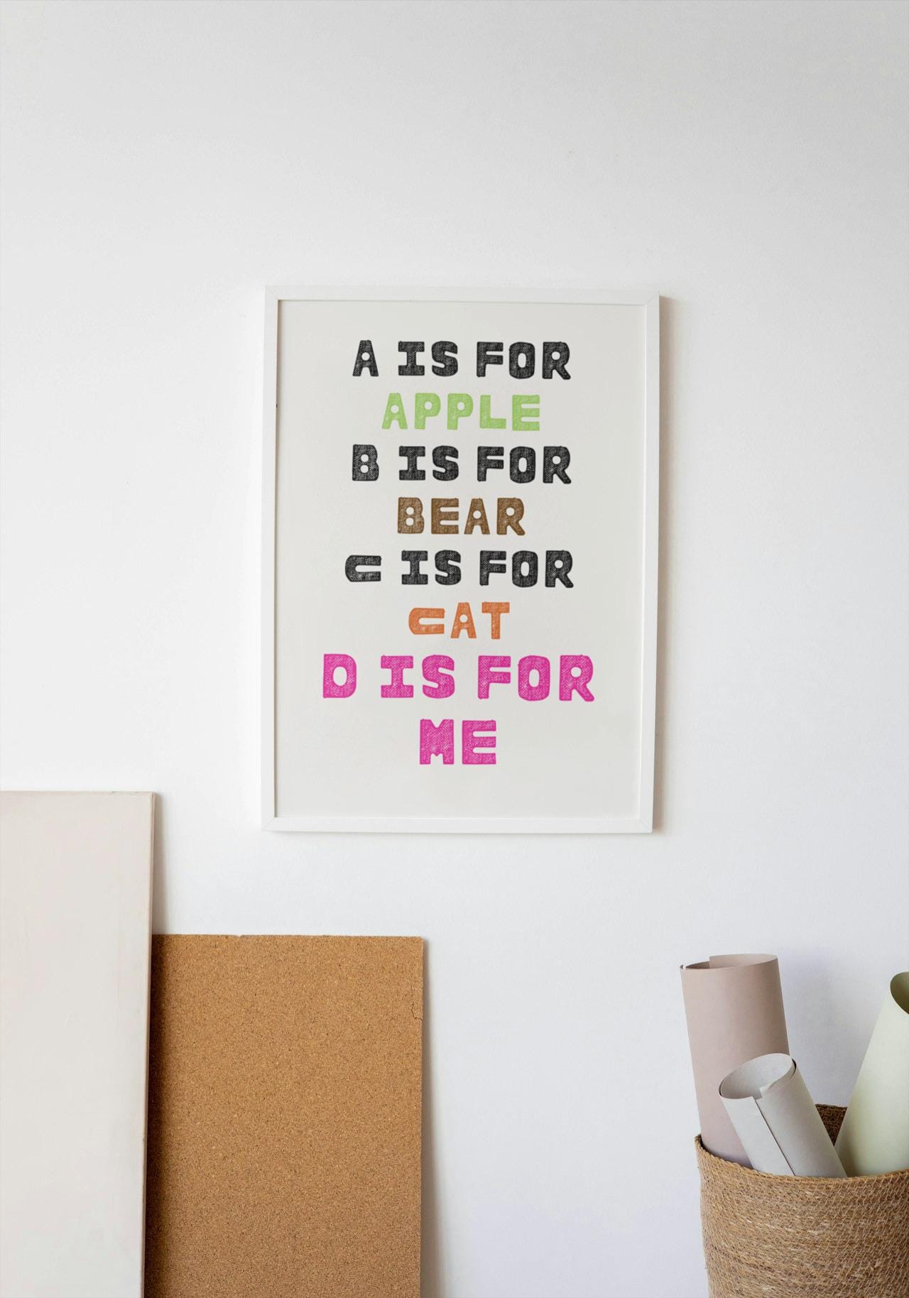 'D is for me' print