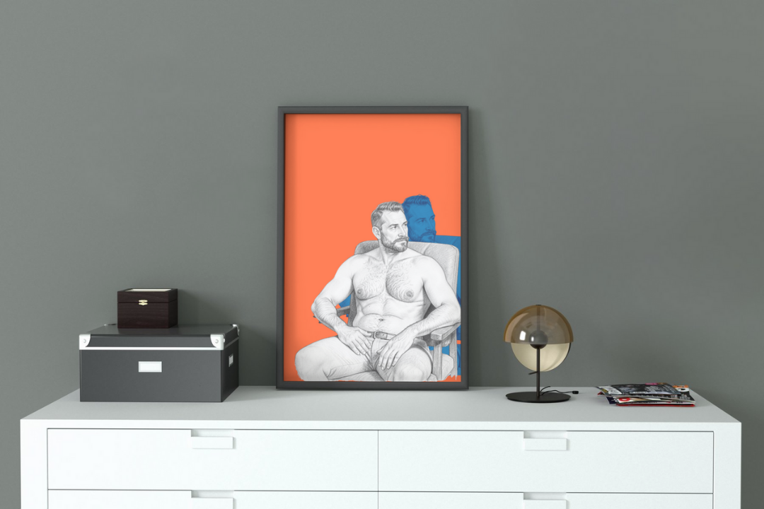 'Blue Beef Shadow' print