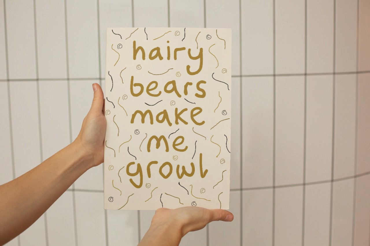 'Hairy Bears' print