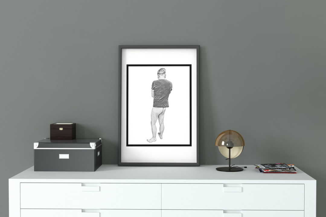 Mono 'Shorts off' print