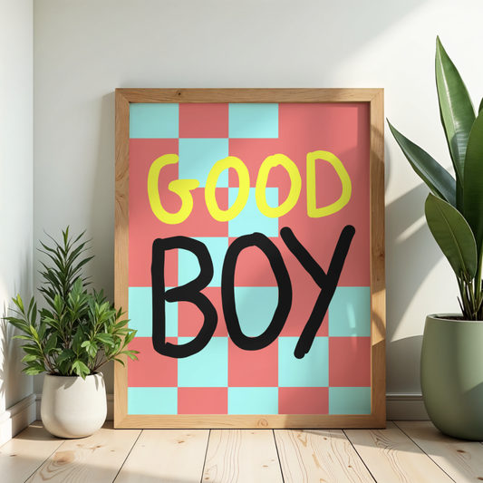 'Good Boy' print