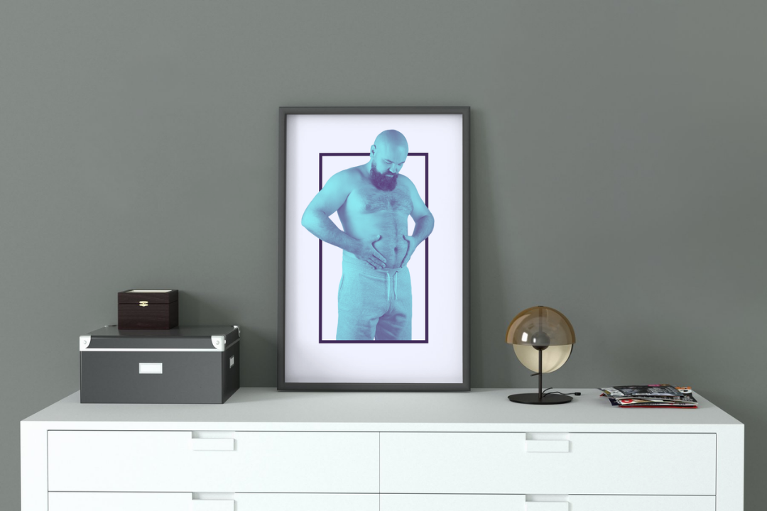 'Bloke in Blue' print