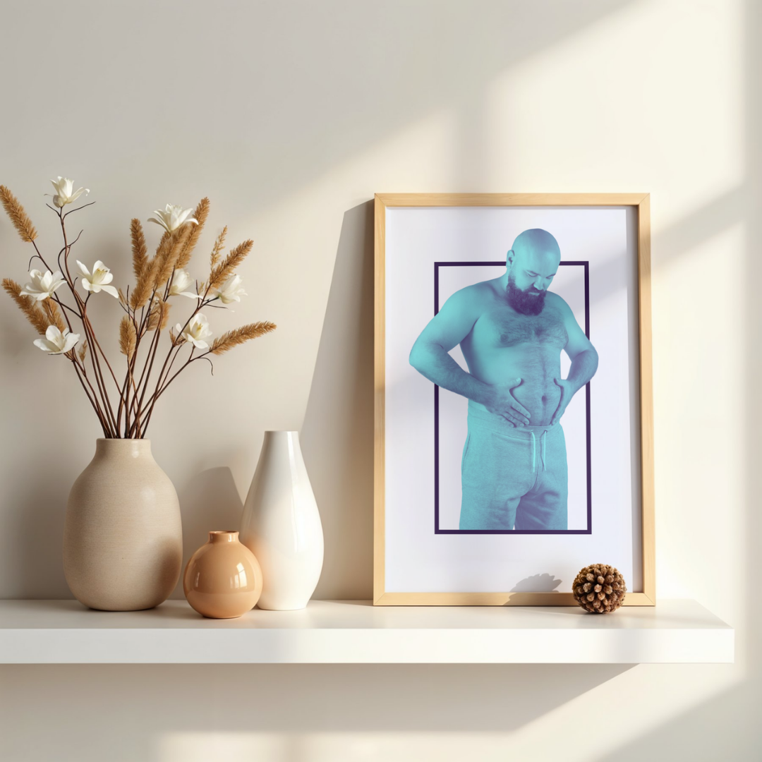 'Bloke in Blue' print
