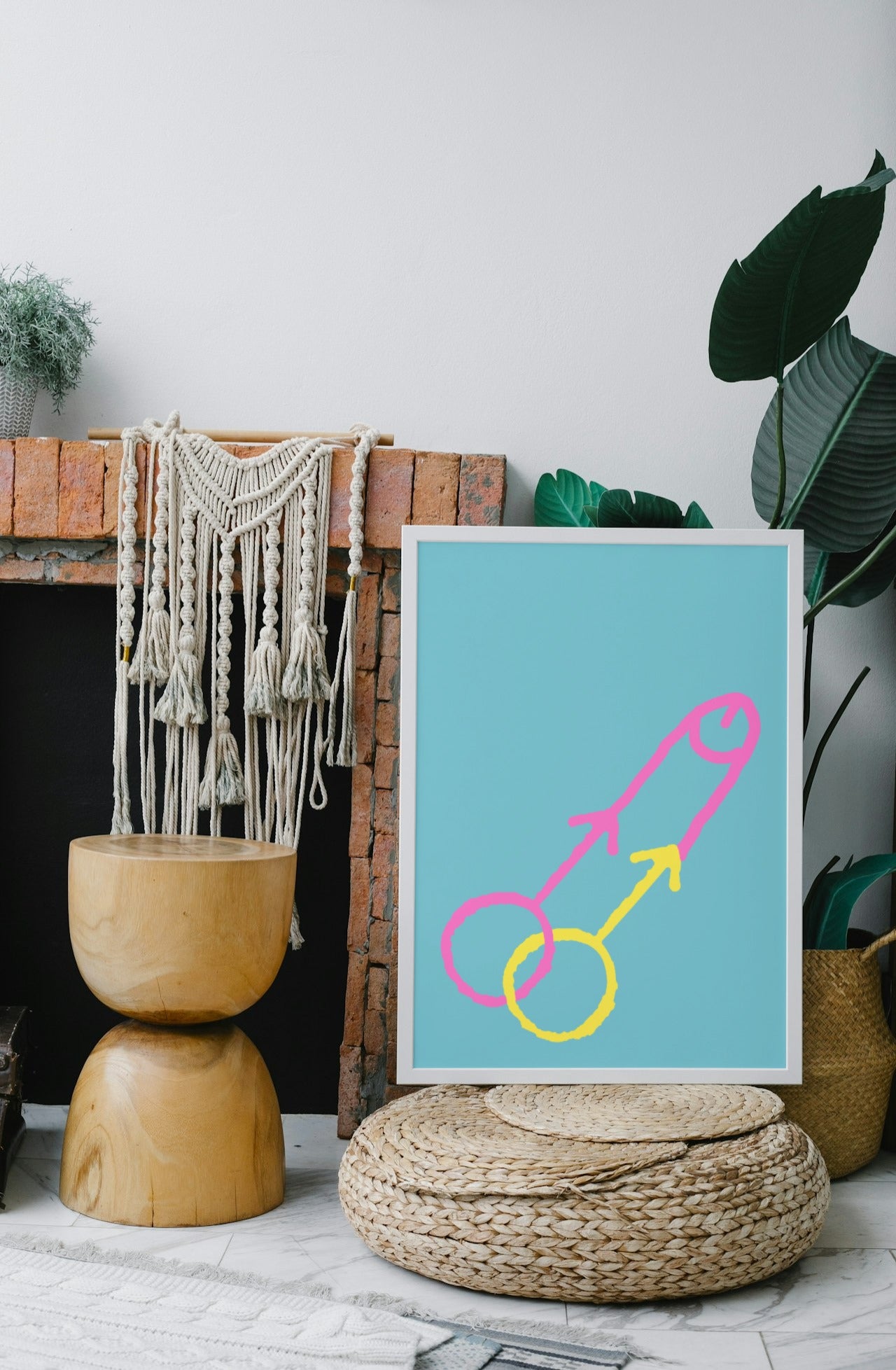 'Penis Graffiti' print