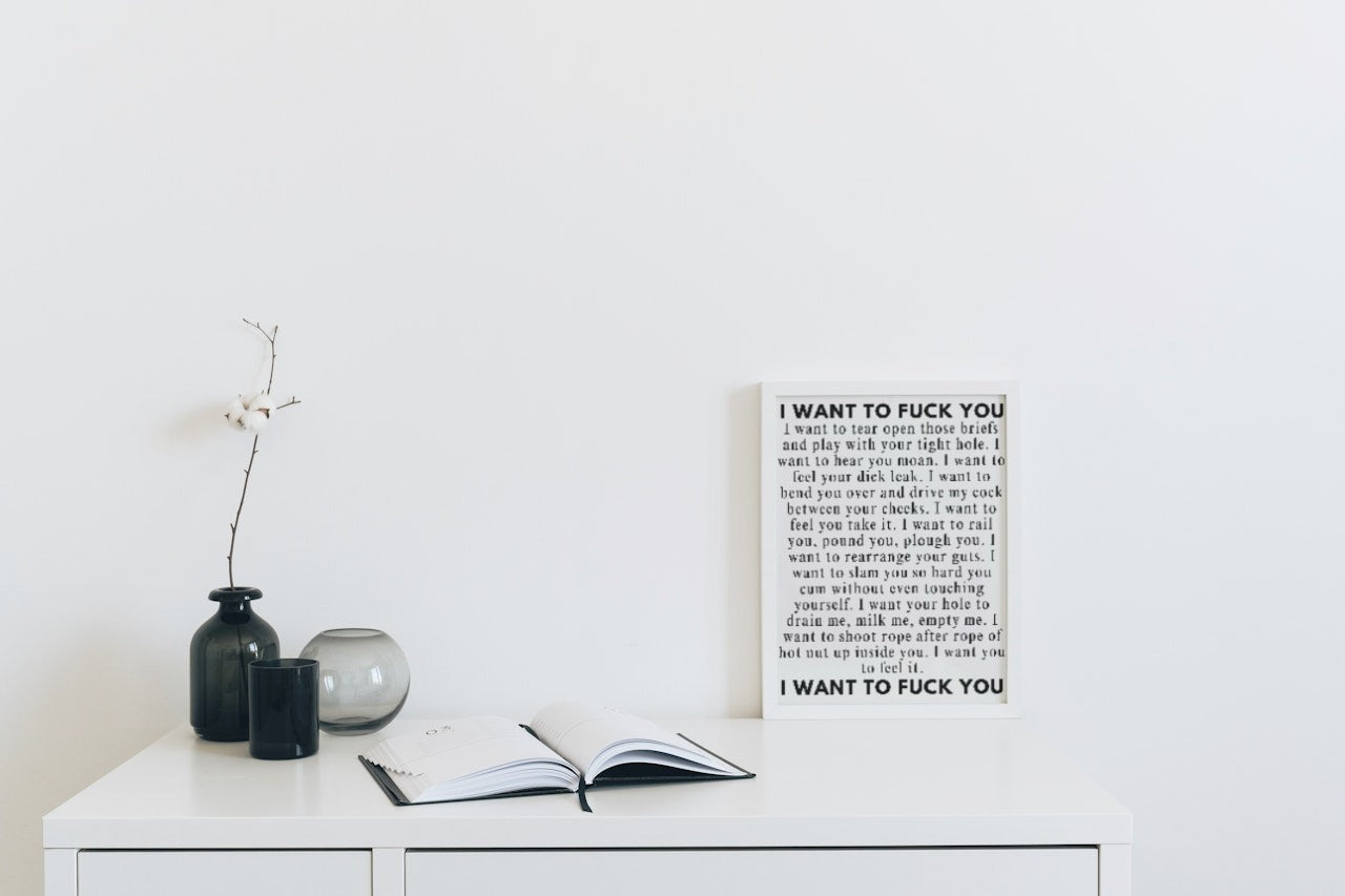 'I want to f*ck you' print