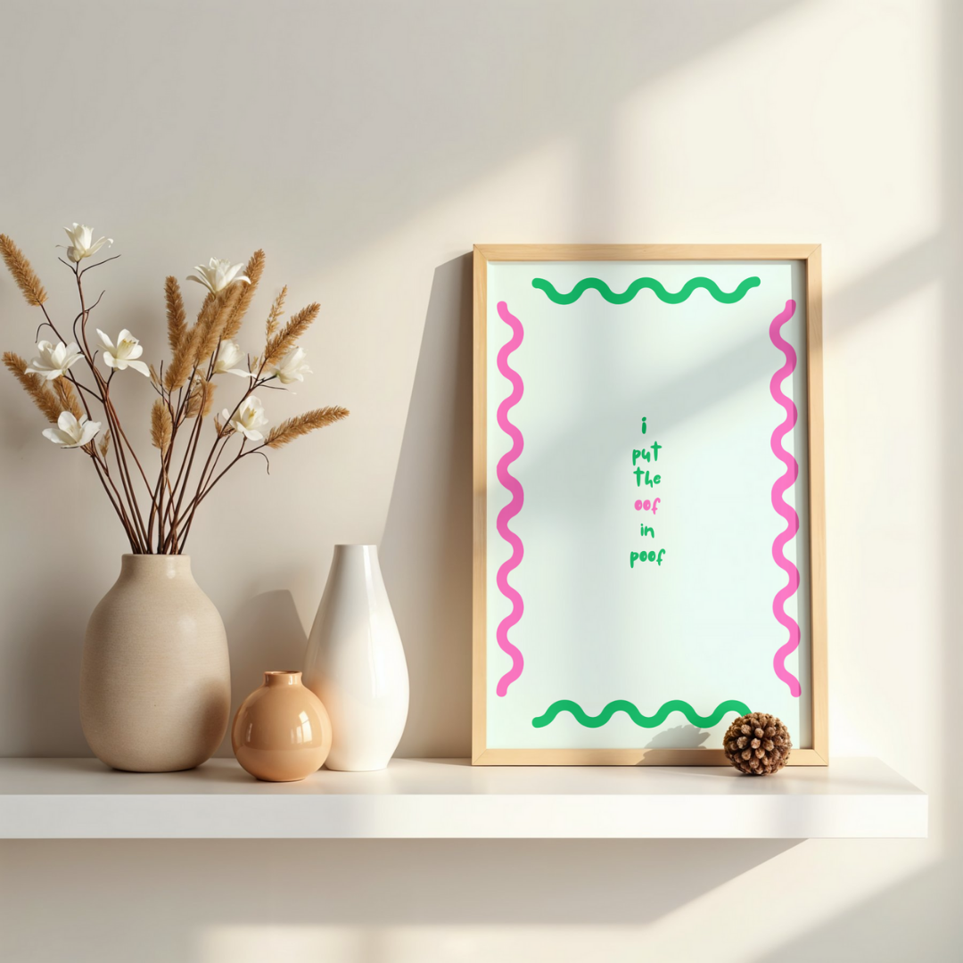 'Oof in poof' print