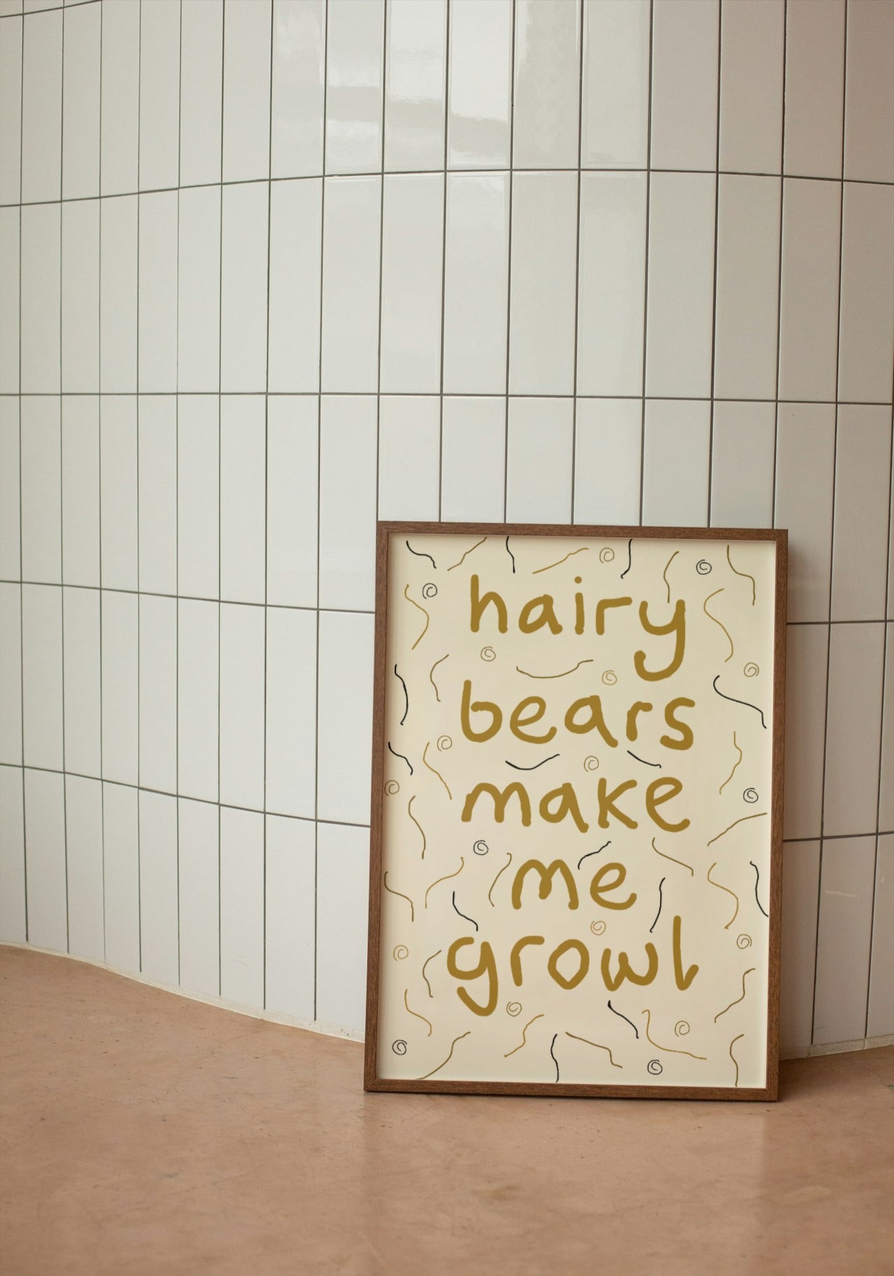 'Hairy Bears' print