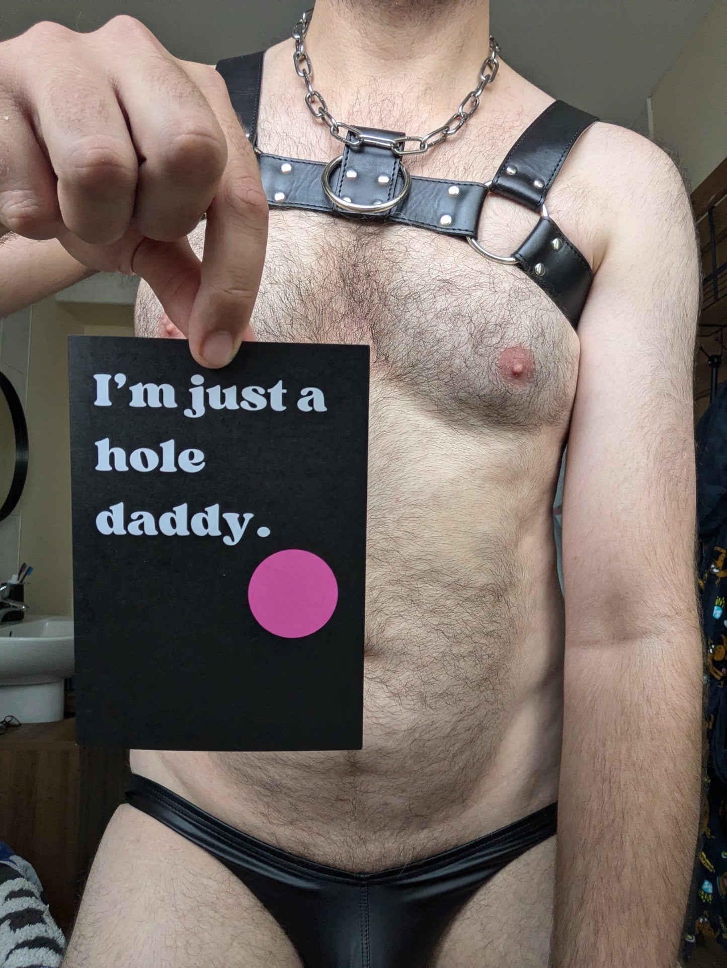 Just a Hole Greetings Card