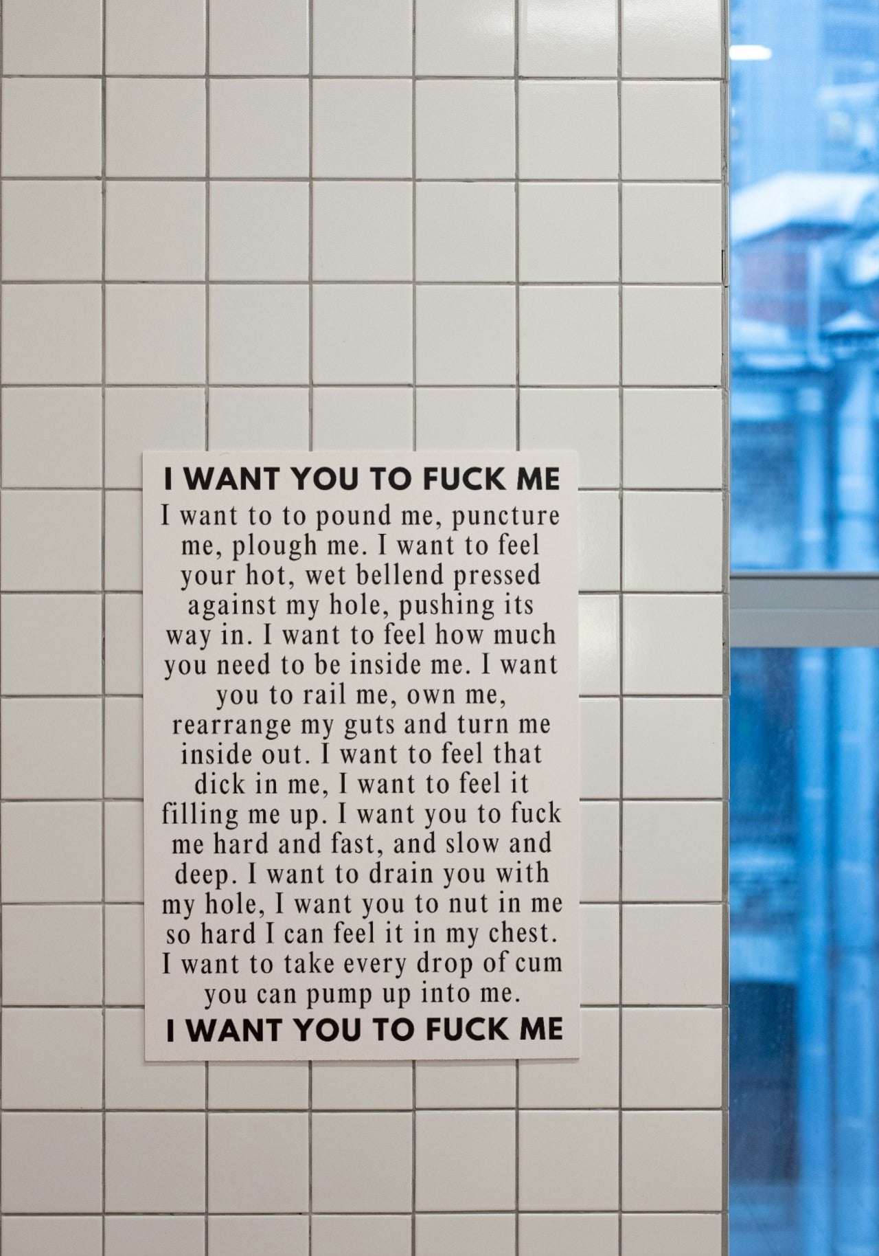 'I want you to f*ck me' print