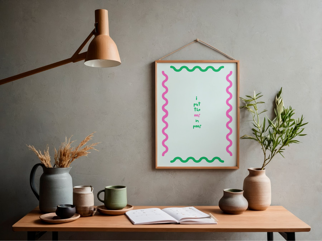 'Oof in poof' print