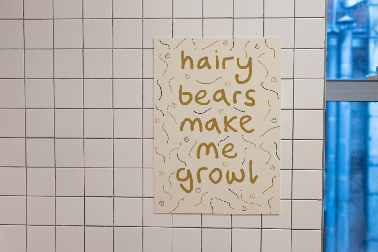 'Hairy Bears' print