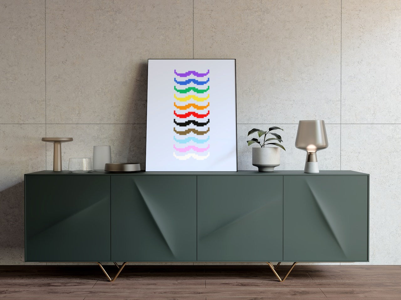 'Tache Rainbow' print