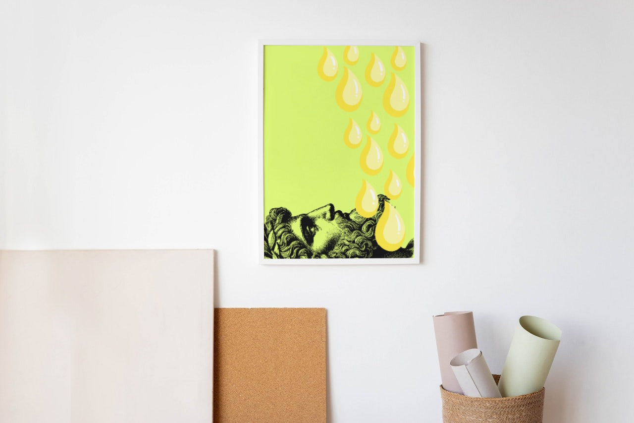 'Raining Gold' print