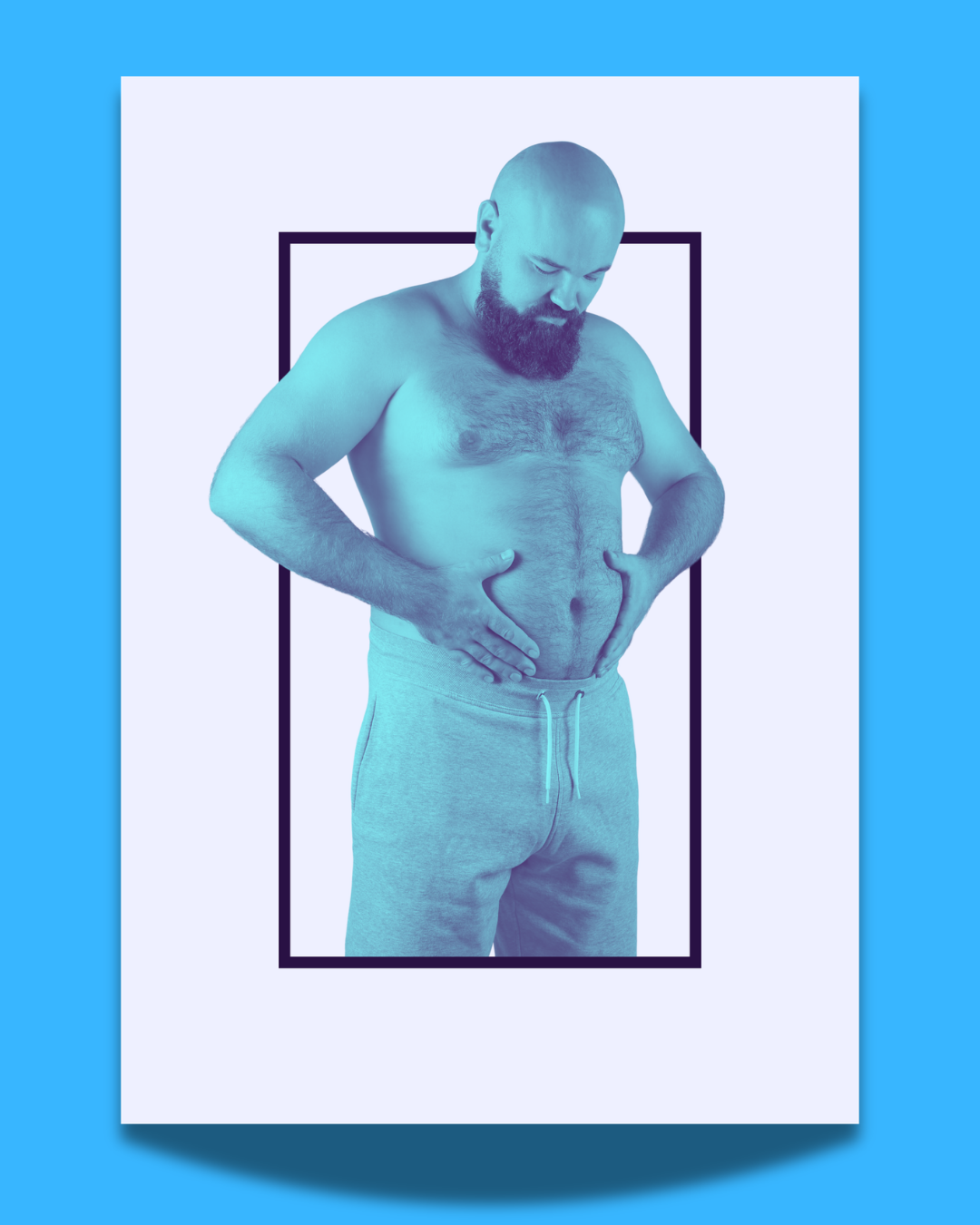 'Bloke in Blue' print