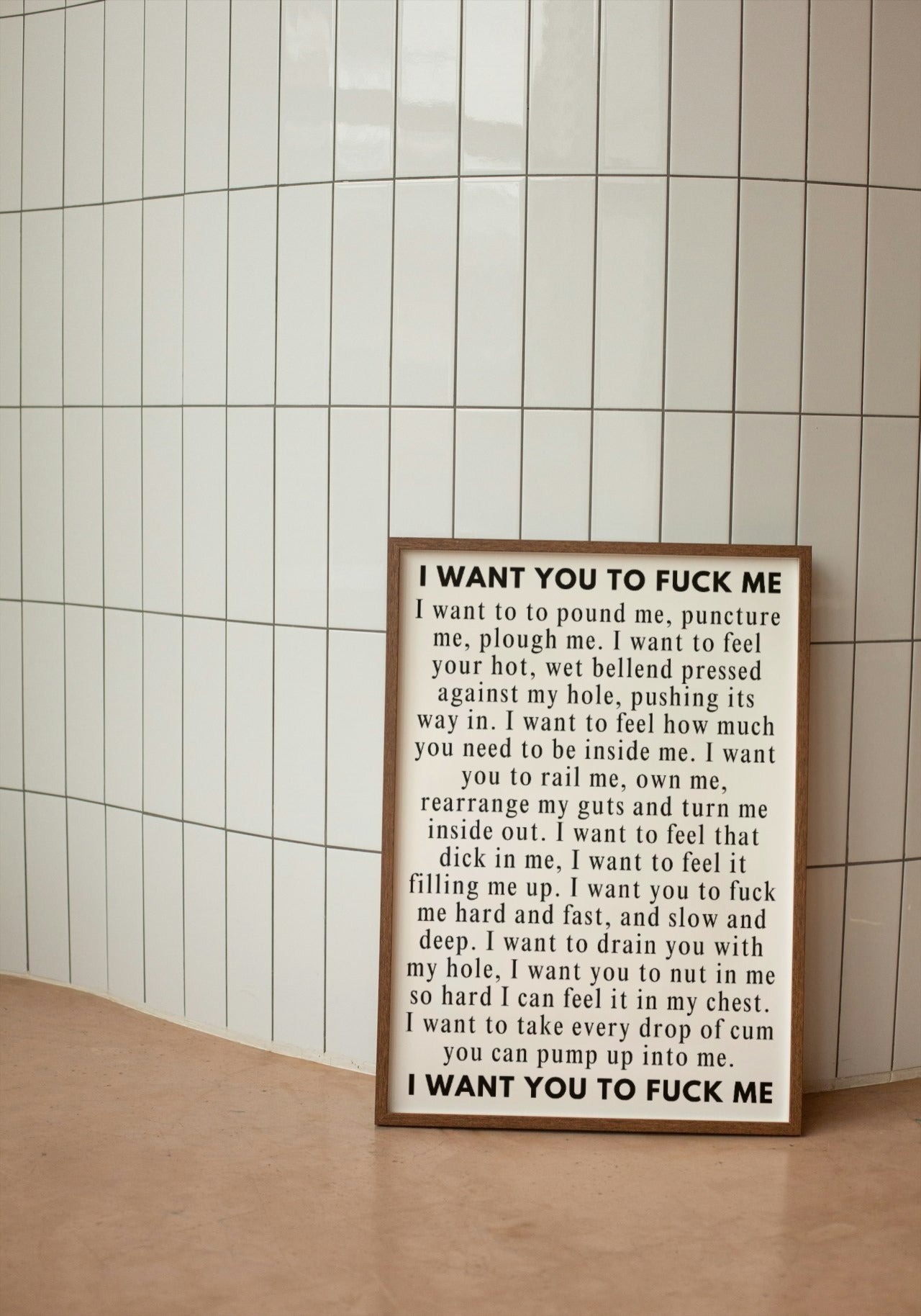 'I want you to f*ck me' print