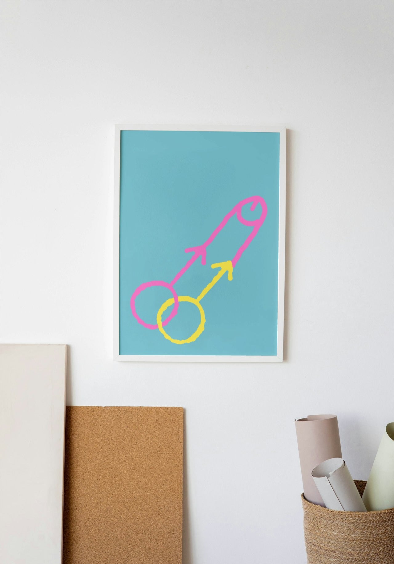 'Penis Graffiti' print