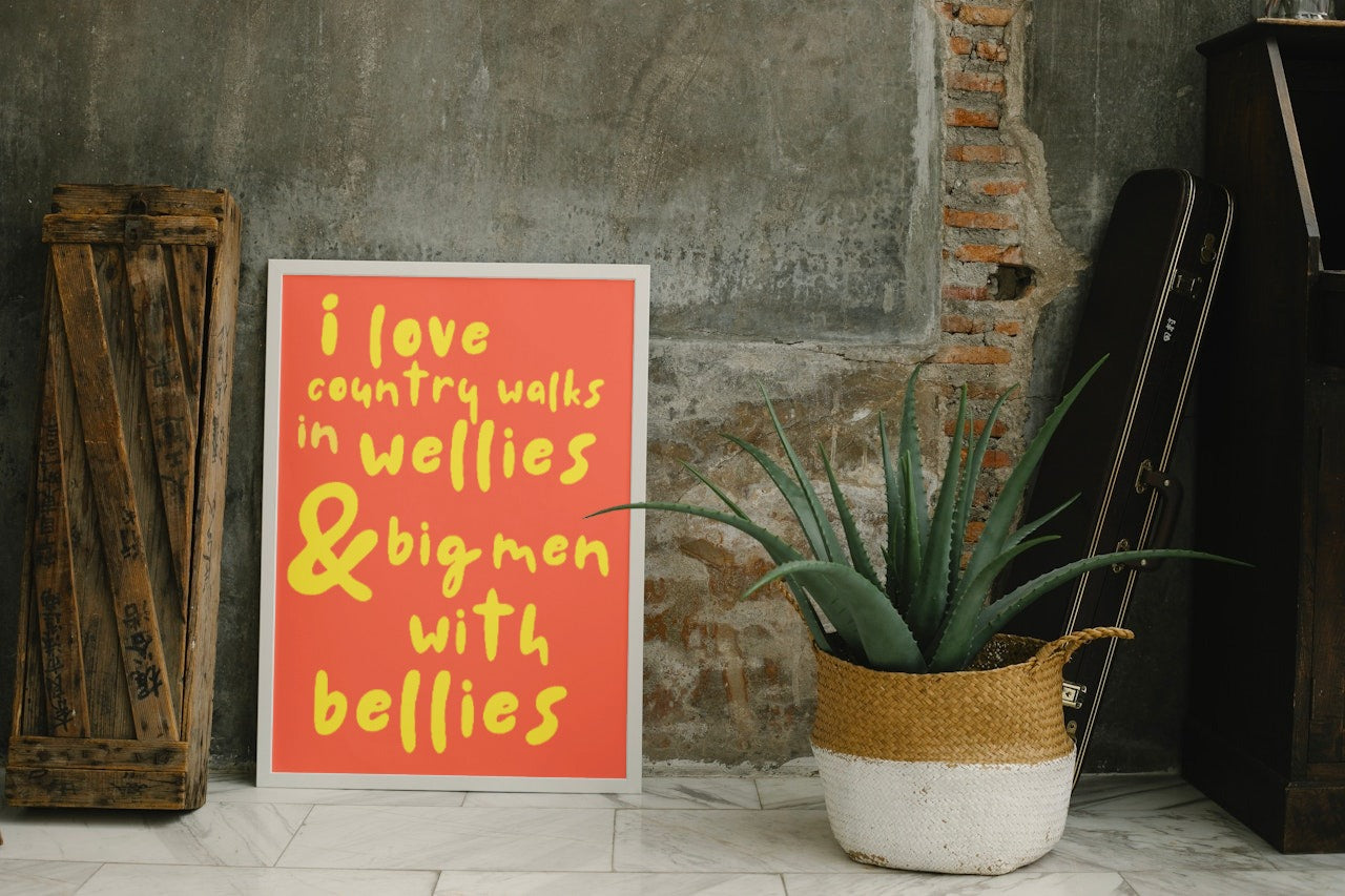 'Big Men With Bellies' print