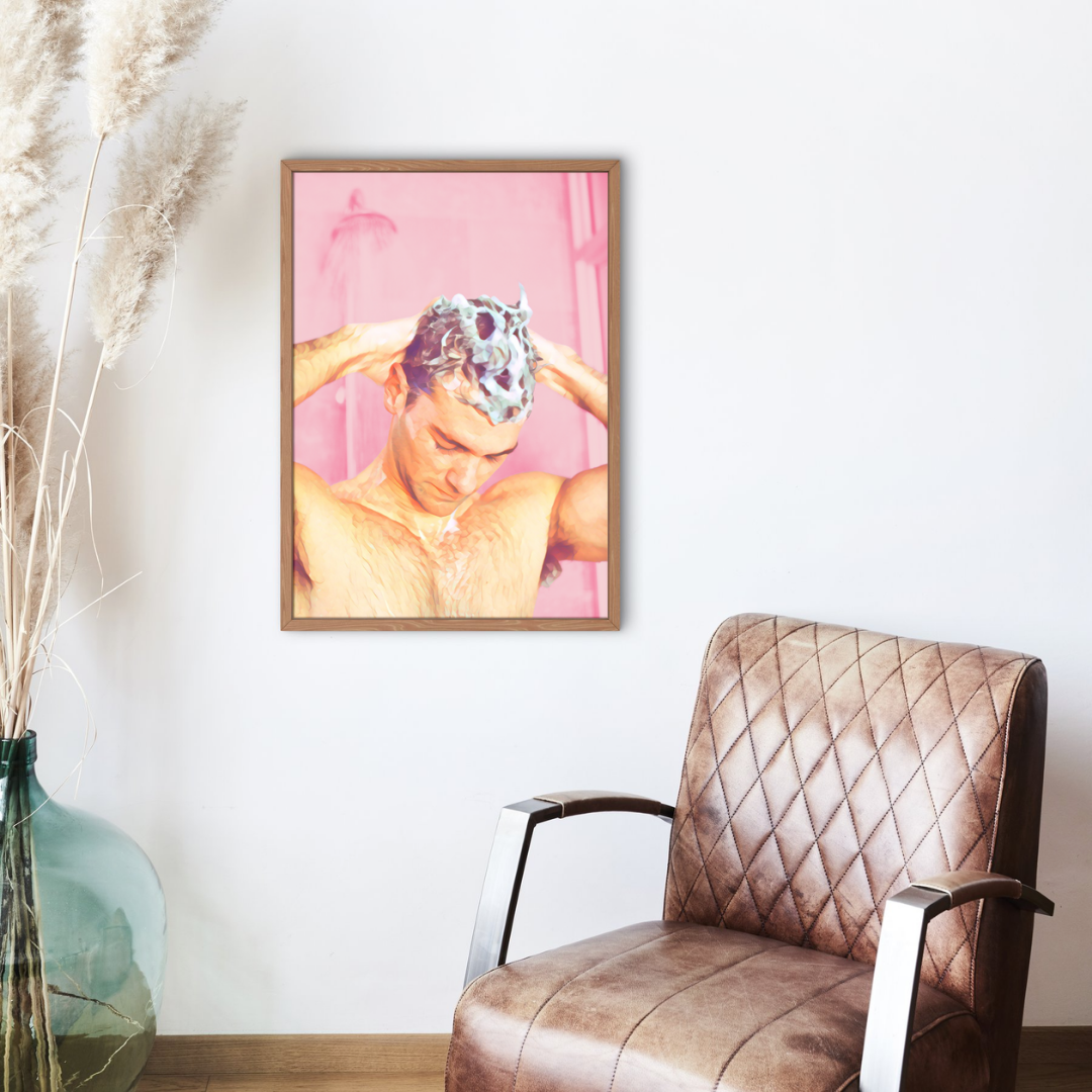 'Showered Pink' print